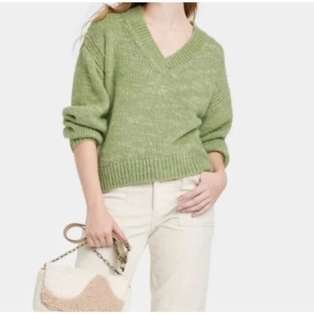 Universal Thread Women's V-Neck Pullover Sweater Green Size XL NWT - Picture 9 of 9